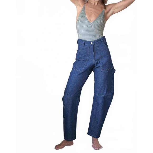 NEW ACACIA falcon denim pant in blue - Picture 3 of 6